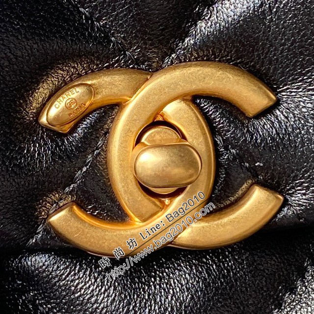 Chanel專櫃新款鏈條小包斜挎女包 香奈兒23K羊皮寬肩帶單肩包AS4305 djc6241